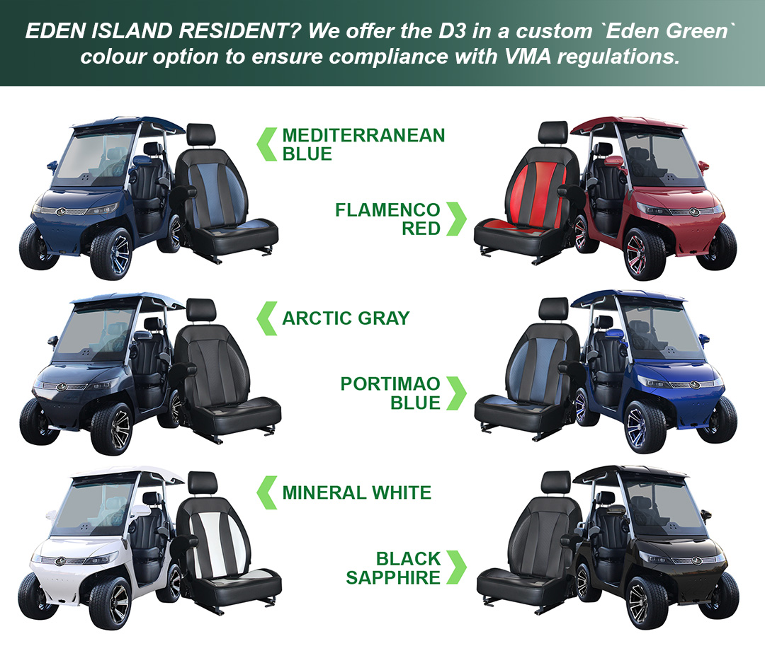 Buy Luxury Electric Golf Buggy EPV Seychelles colours mobile