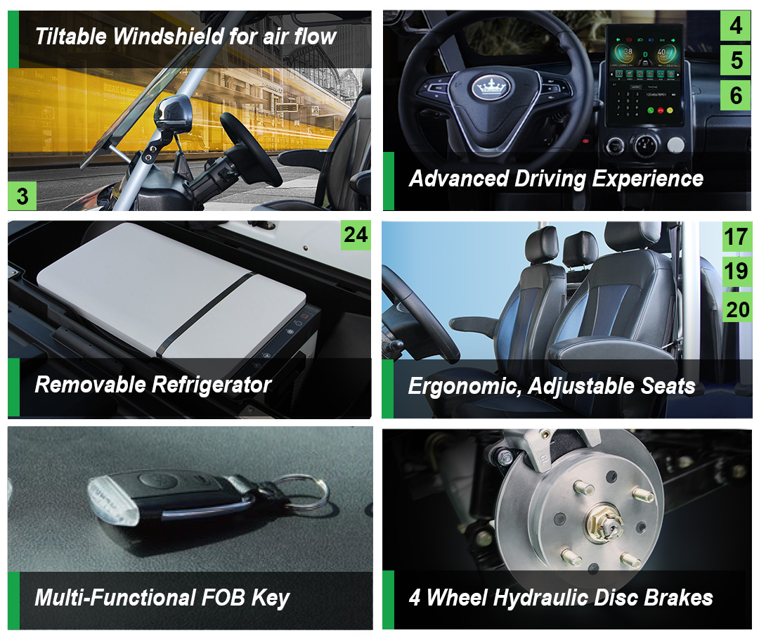 Buy Luxury Electric Golf Buggy EPV Seychelles highlights mobile